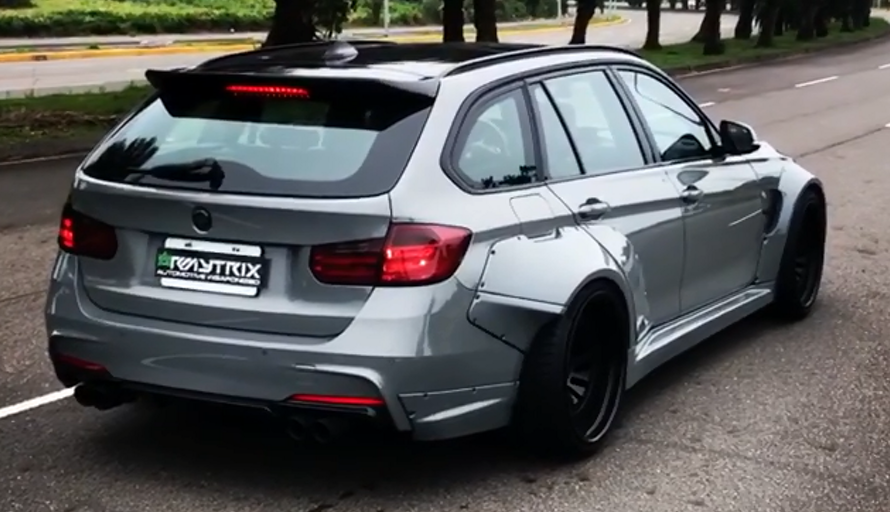 Widebody Bmw F31 Wagon With Armytrix Valvetronic Exhaust Revs And Pops Armytrix