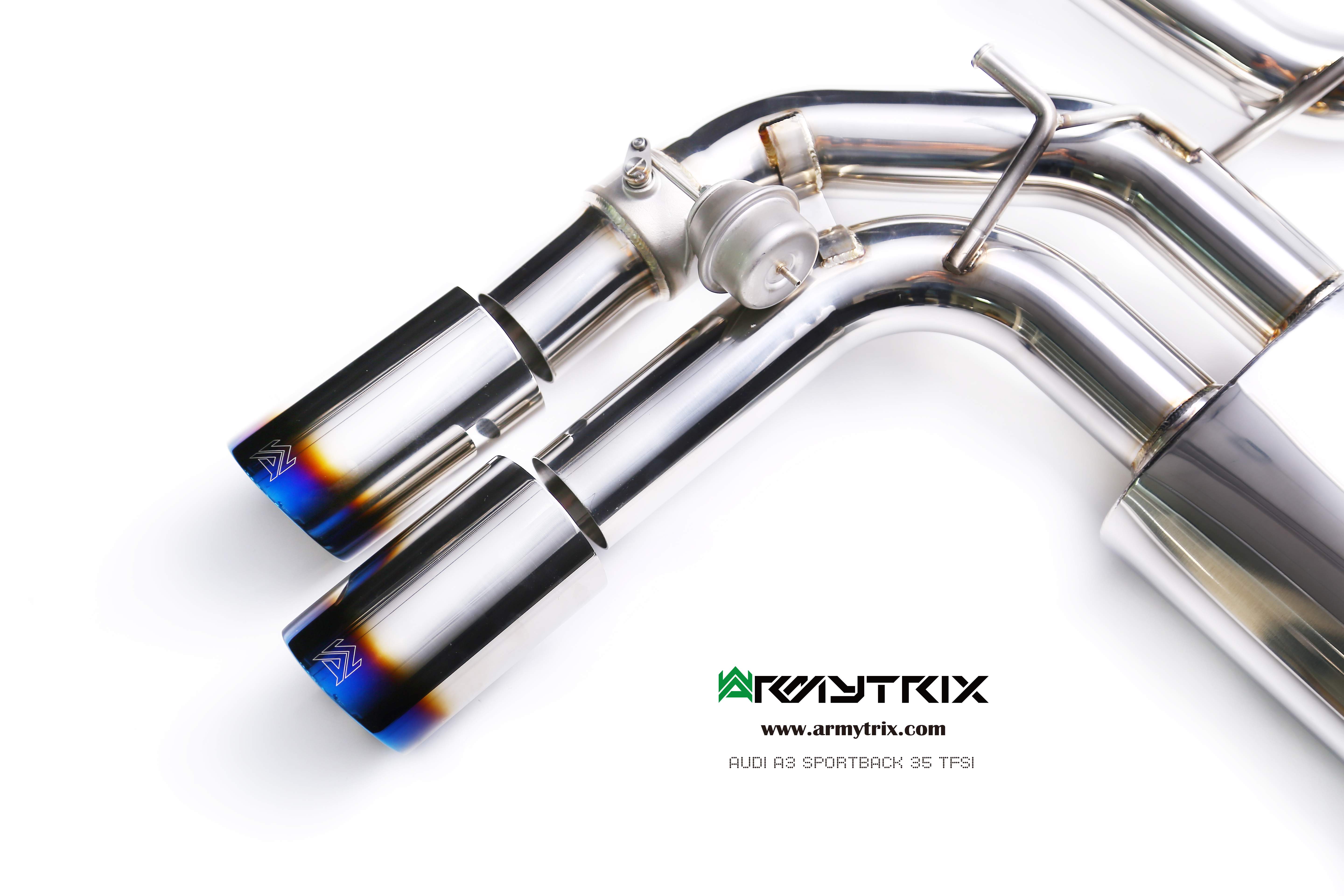 奥迪A3 Sportback 35 Tfsi Armytrix Performance Valve Exhaust Aftermarket  Tuning Mods Review Price 2019 2018